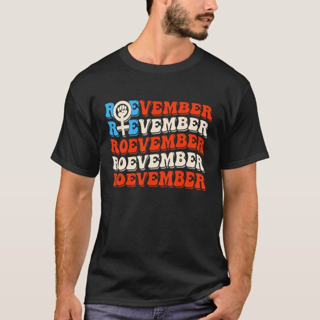 Roevember American Flag Feminism 1973 Pro Choice G T-Shirt (Vorderseite)