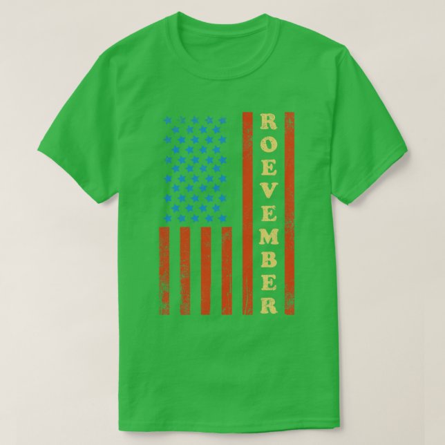 Roevember Vintag Retro American Flag T-Shirt (Design vorne)
