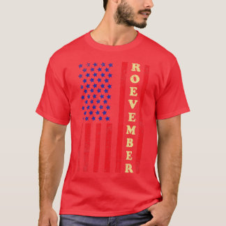 Roevember Vintage Amerikanische Flagge T-Shirt