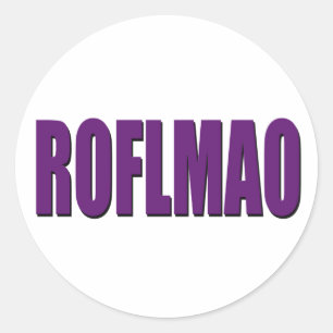 ROFLMAO lila Runder Aufkleber