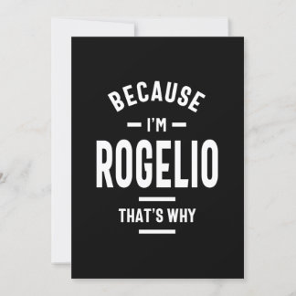 Rogelio Personalisiert Name Birthday Einladung