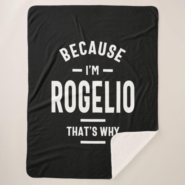 Rogelio Personalisiert Name Birthday Sherpadecke (Vorderseite)