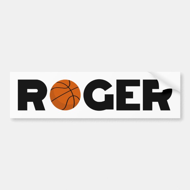 Roger Basketball Autoaufkleber (Vorne)