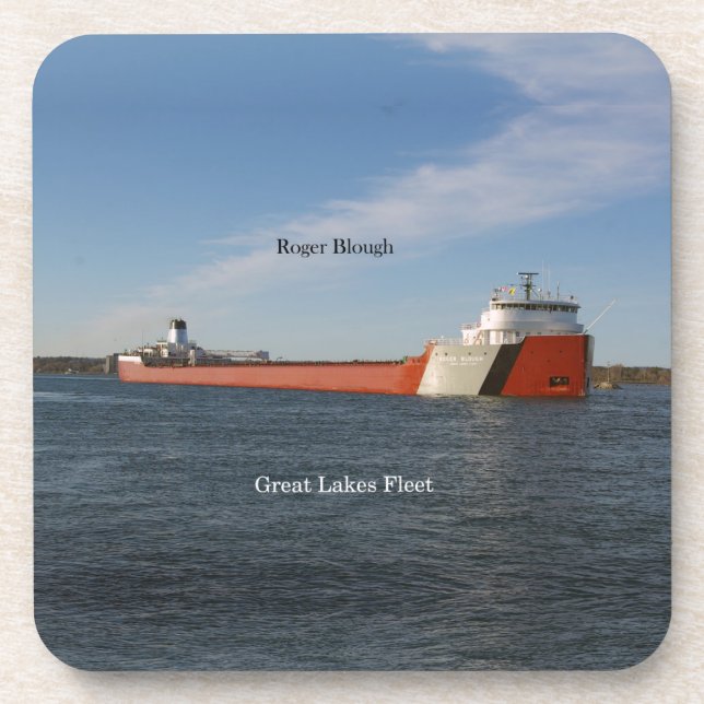 Roger Blough Set von 6 harten Kunststoff-Untersetz Getränkeuntersetzer (Vorderseite)