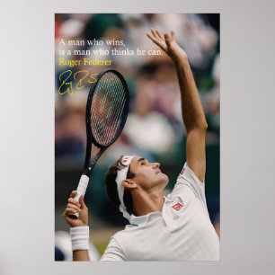 Roger Federer Poster  Tennis Motivationskunst