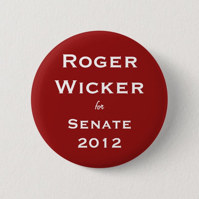 Roger-Flechtweide für Senat 2012 Button (Vorderseite)