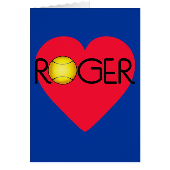 ROGER mit Herzen und Tennisball (Vorne)