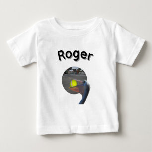 Roger Name Mit Ball Fang Pelikan, Baby T-shirt