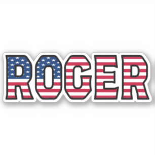 Roger Name Vorname USA Sticker Stickerset