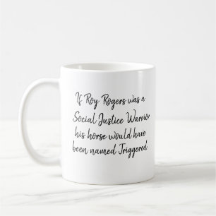 Roger Rogers SJW Funny Black Text Personalisiert Kaffeetasse