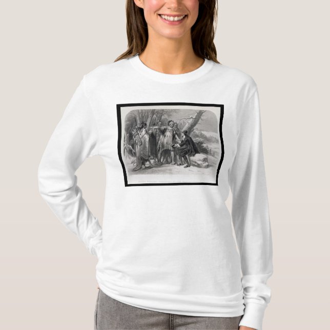 Roger Williams geschützt durch das Narragansetts T-Shirt (Vorderseite)