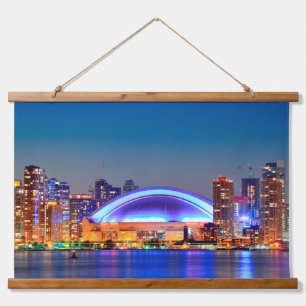 Rogers City Toronto Wandteppich Mit Holzrahmen