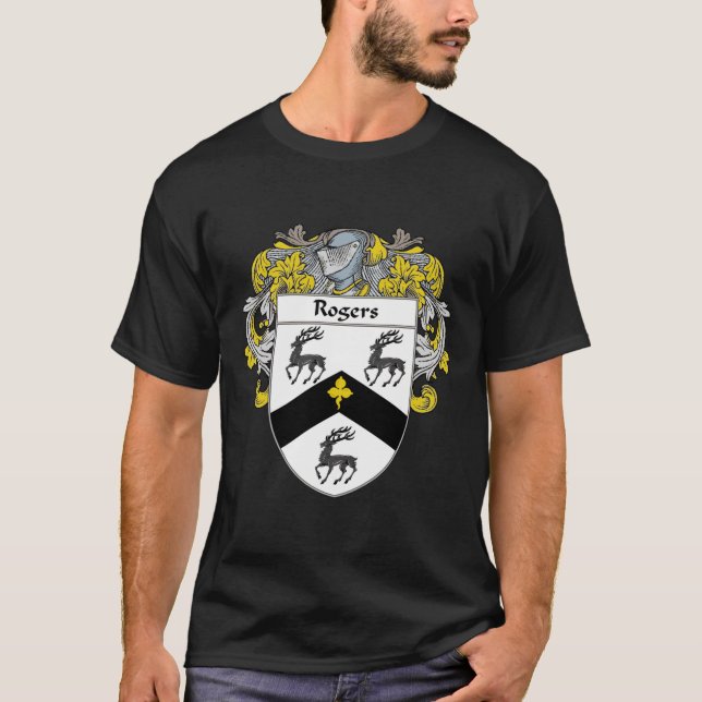 Rogers Coat of Arms  Rogers Family Crest233 T-Shirt (Vorderseite)