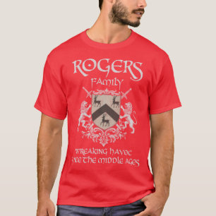 Rogers Familienwappen Mittelalterliches Erbe-Emble T-Shirt