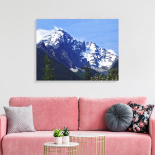 Roger's Pass Summit Stretched Canvas Print Leinwanddruck