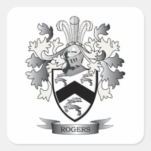 Rogers-Wappen Quadratischer Aufkleber