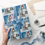 Rogh Collie über Snowman Christmas Geschenkpapier<br><div class="desc">Wunderschöne Weihnachtsgeschenke mit Geschenkideen für den Collie Liebhaber auf Ihrer Einkaufsliste.</div>