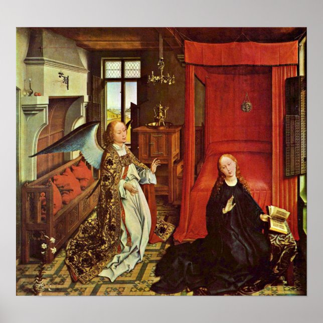 Rogier van der Weyden - Die Verkündung Poster (Vorne)