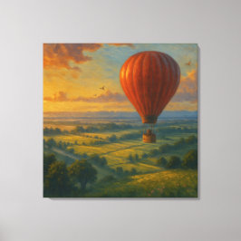 Rogue Ballonfahrt - Malerische Illustrationsstil Leinwanddruck