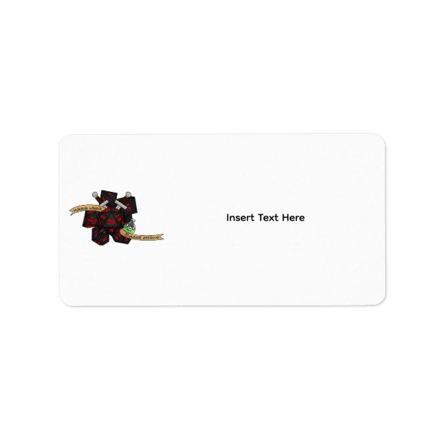 Rogue Dice Design Adressaufkleber (Vorne)