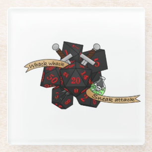 Rogue Dice Design Glasuntersetzer