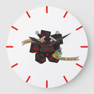 Rogue Dice Design Große Wanduhr