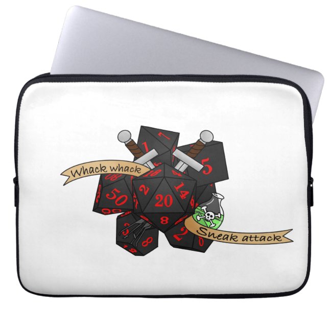 Rogue Dice Design Laptopschutzhülle (Vorderseite)