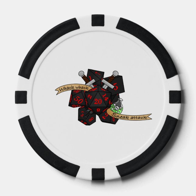Rogue Dice Design Pokerchips (Vorderseite)