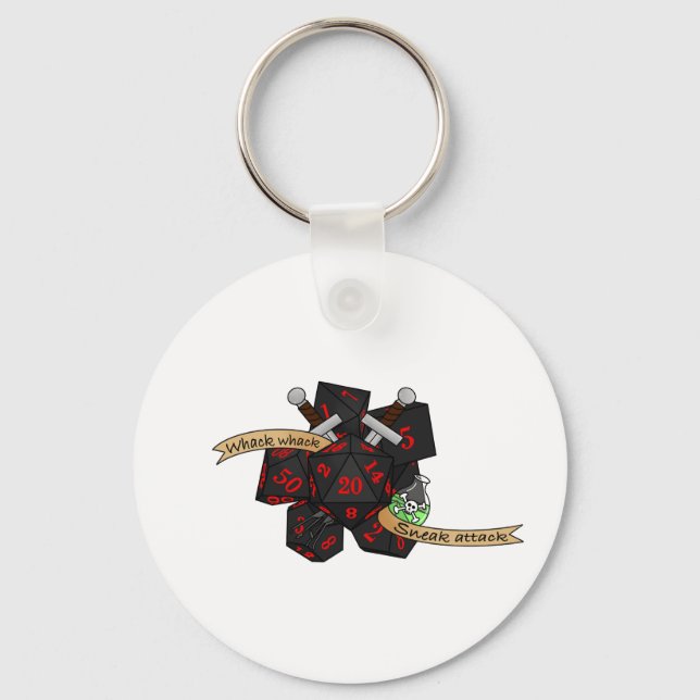 Rogue Dice Design Schlüsselanhänger (Vorderseite)