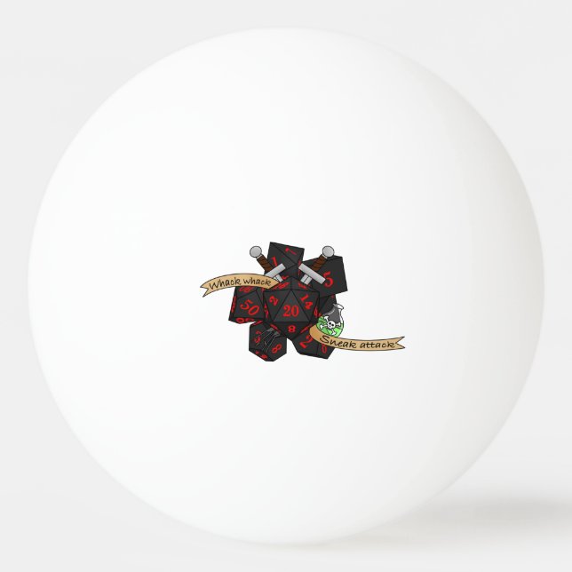 Rogue Dice Design Tischtennisball (Vorderseite)