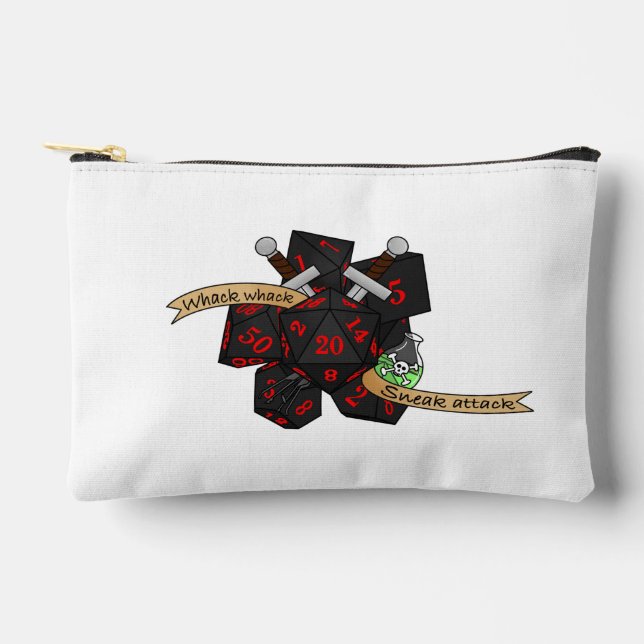 Rogue Dice Design Zubehörtasche (Vorderseite)