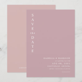 ROGUE Dusty Blush Pink Mauve Save the Date Einladung