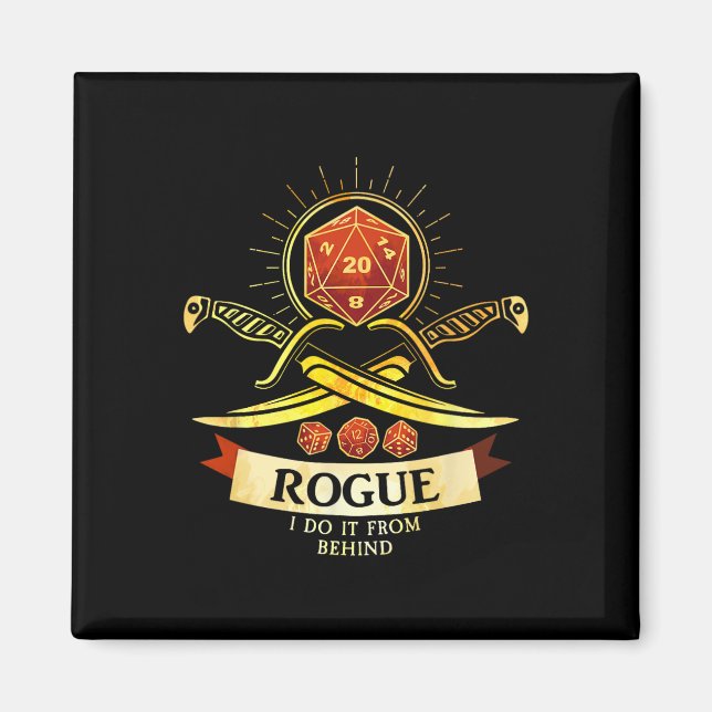 Rogue Fantasy Gamer Rpg Cl  Magnet (Vorne)