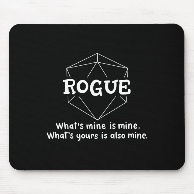 Rogue Lustiger Charakter Witz Rollenspiele Rpg G Mousepad (Vorne)