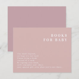 ROGUE Modern Dusty Rose Blush Books for Baby Card Einladung