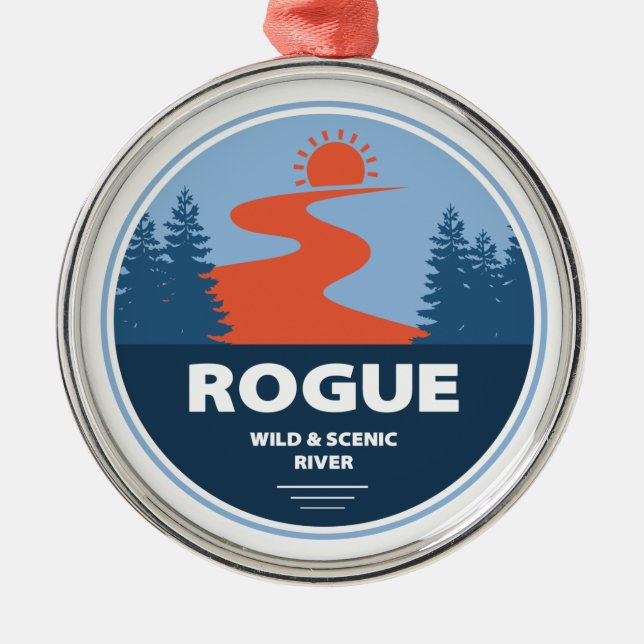 Rogue Wild und Landschaftlicher Fluss Ornament Aus Metall (Vorne)