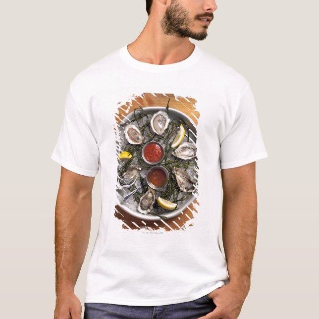 Rohe Austern vereinbart T-Shirt (Vorderseite)