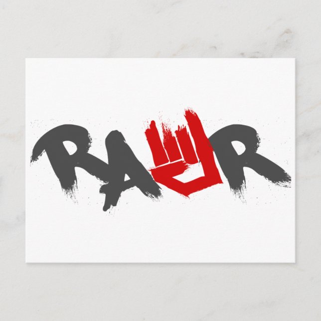 Rohe Logos - Emo, Goth, Alternative, Rock, Grunge Postkarte (Vorderseite)