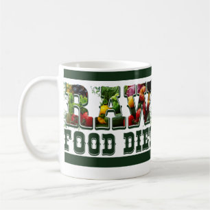 Rohe Nahrungsmitteldiät, Detox, während Sie Kaffeetasse