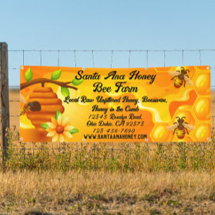 Rohen Honig für Verkauf landwirtschaftlicher Betri Banner