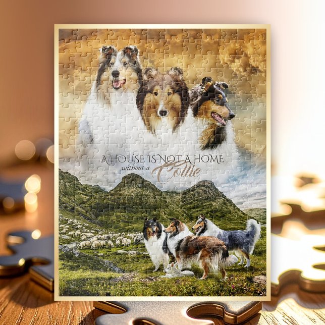 Rohes Collies Portrait & Schafherde + Quote - (Von Creator hochgeladen)