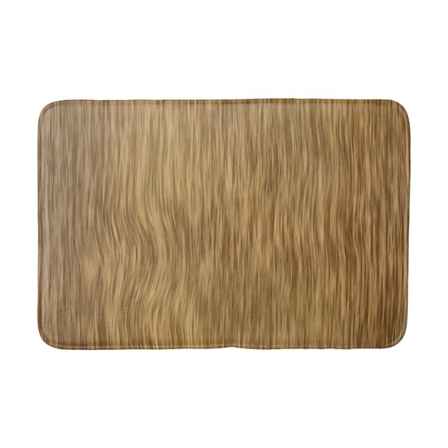 Rohes Imitat Holz mit naturfarbenem Hintergrund Badematte (Vorderseite)