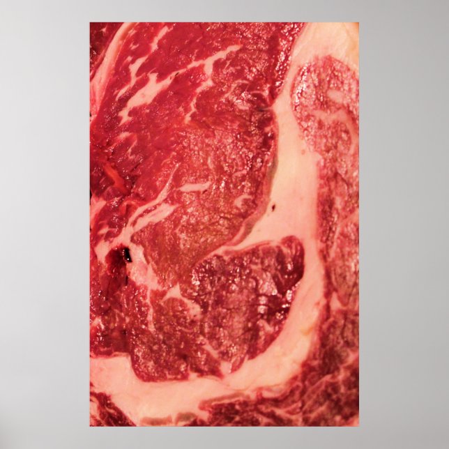 Rohes Ribeye‑Steak Poster (Vorne)