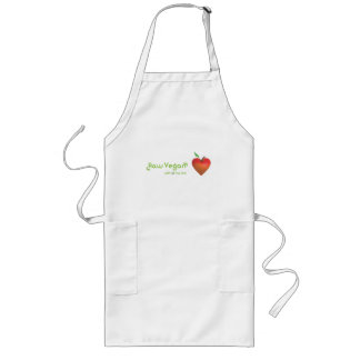 Rohes veganes mit meiner ganzer Liebe (rotes Lange Schürze