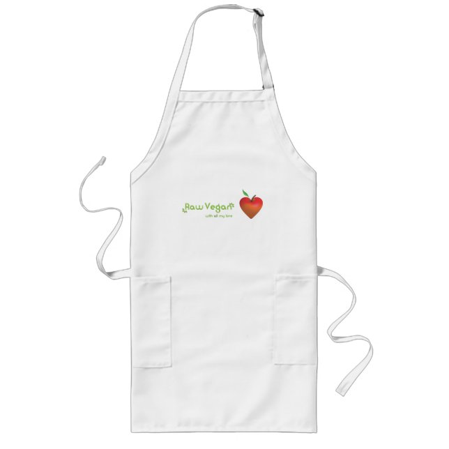 Rohes veganes mit meiner ganzer Liebe (rotes Lange Schürze (Vorne)