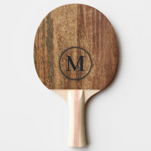 Rohes Zedernholz-Monogramm Tischtennis Schläger