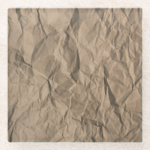 Rohes zerkleinertes Papier: gerecycelt Textur Glasuntersetzer