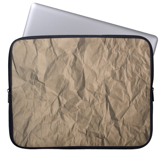 Rohes zerkleinertes Papier: gerecycelt Textur Laptopschutzhülle (Vorderseite)