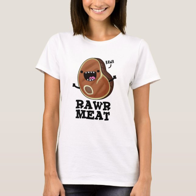 Rohfleisch Funny Raw Meat Pub T-Shirt (Vorderseite)