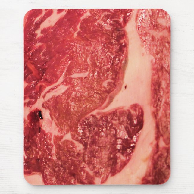 Rohfleisch Ribeye Steak Mousepad (Vorne)